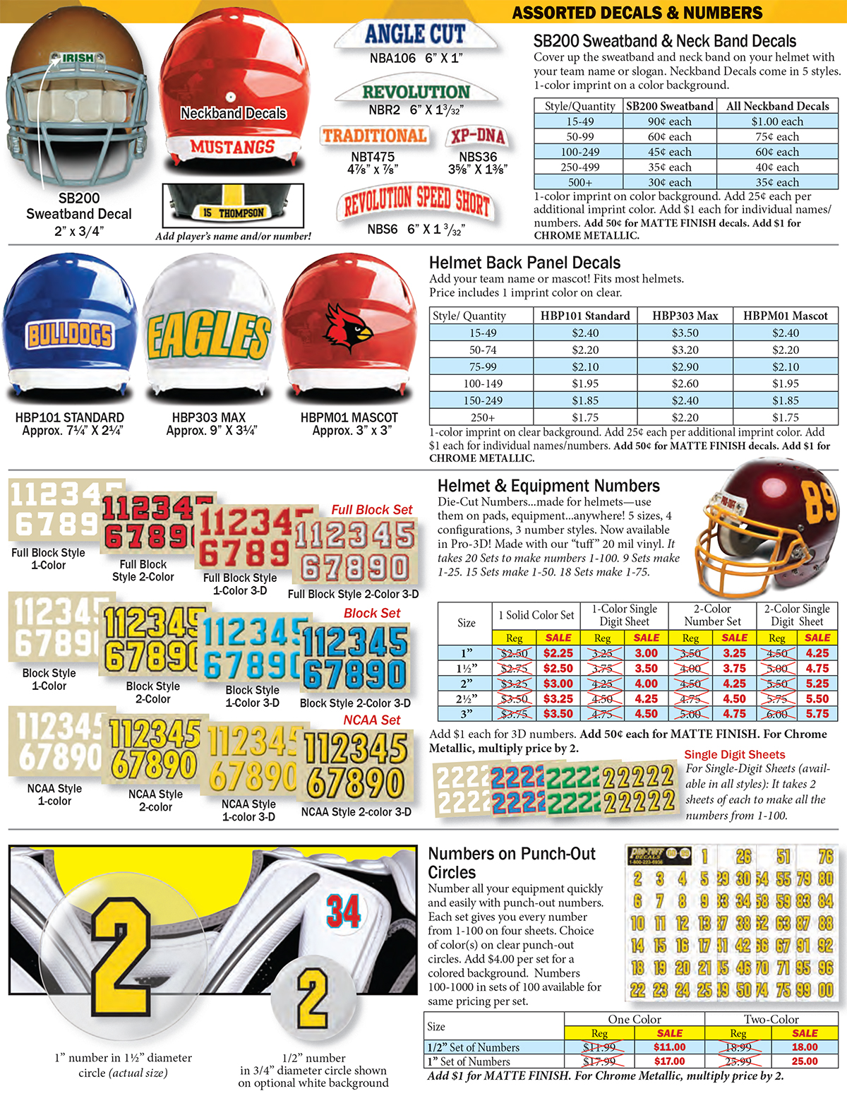 American Football Gridiron Helmet Decals 4