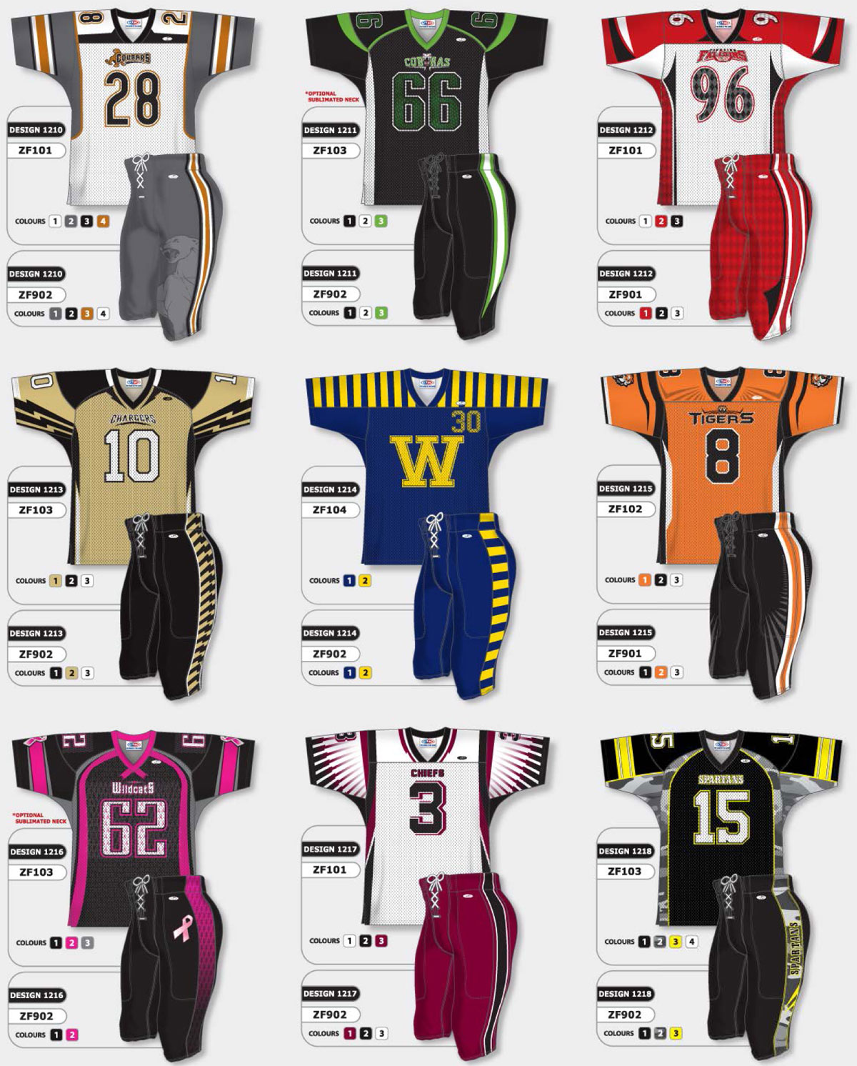 Custom Football Uniform (Youth) - Chargers